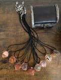 Spiral Cage Crystal & Gemstone Holder In Silver, Copper or Gold Wire Pendant Necklaces