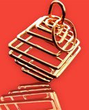 Spiral Cage Crystal & Gemstone Holder In Silver, Copper or Gold Wire Pendant Necklaces