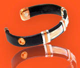 Pure Copper Magnetic Therapy Leatherette Bracelet Cuff