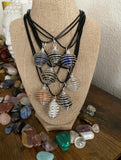 Spiral Cage Crystal & Gemstone Holder In Silver, Copper or Gold Wire Pendant Necklaces