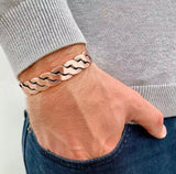 Rugged Twist Pure Copper Magnetic Therapy Bangle Cuff Bracelet