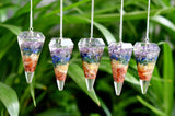 7 Chakra Orgone Energy Healing Dowsing Cone Crystal Pendulum