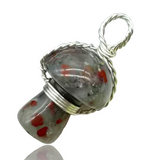 Mushroom Crystal Wire Wrapped Gemstone Pendant