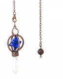 Merkabah Star of David Gemstone and Quartz Crystal Point Energy Healing Dowsing Crystal Pendulum