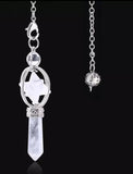 Merkabah Star of David Gemstone and Quartz Crystal Point Energy Healing Dowsing Crystal Pendulum