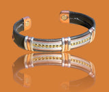 Pure Copper Magnetic Therapy Leatherette Bracelet Cuff