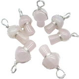 Mushroom Crystal Wire Wrapped Gemstone Pendant