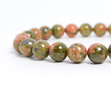 Unakite Custom Size Round Smooth Stretch (8mm) Natural Gemstone Crystal Energy Bead Bracelet
