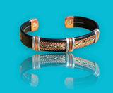 Pure Copper Magnetic Therapy Leatherette Bracelet Cuff