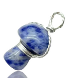 Mushroom Crystal Wire Wrapped Gemstone Pendant