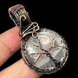Phantom Quartz • Tree of Life • Copper Wire Wrapped Weave Pendant Necklace