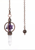 Merkabah Star of David Gemstone and Quartz Crystal Point Energy Healing Dowsing Crystal Pendulum