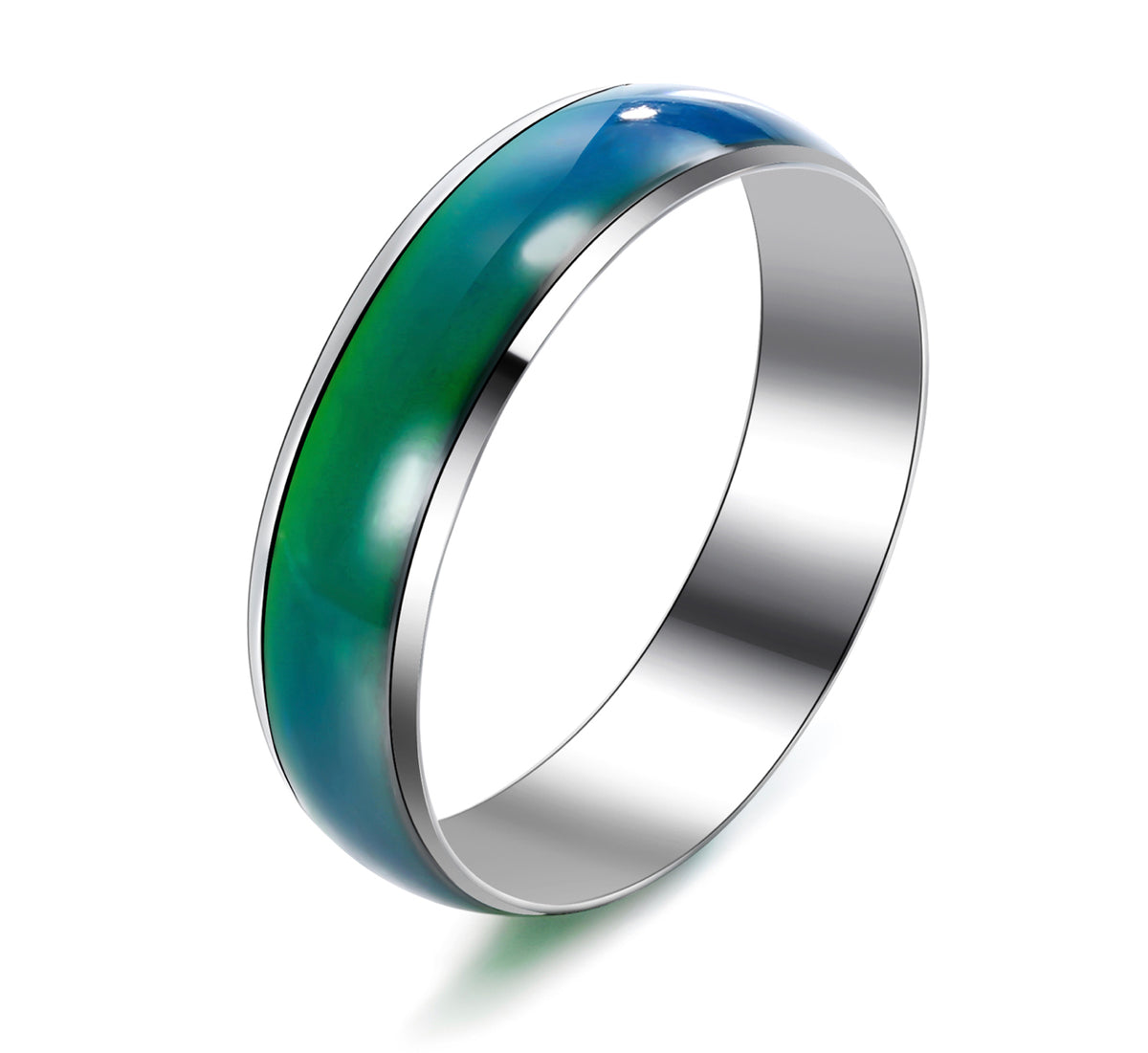 Unisex Stainless Steel Ring Wide 8mm Gradual Color Changing Mood Rings  Feeling/Emotion Couple Temperature Ring Jewelry