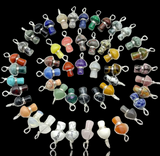 Mushroom Crystal Wire Wrapped Gemstone Pendant