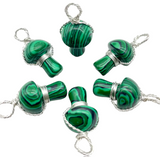 Mushroom Crystal Wire Wrapped Gemstone Pendant