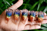 7 Chakra Orgone Energy Healing Dowsing Cone Crystal Pendulum