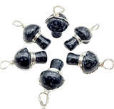 Mushroom Crystal Wire Wrapped Gemstone Pendant
