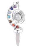 7 Chakra + Quartz Crystal Reiki Energy Healing Large Geometric Sun Moon Dowsing Pendulum