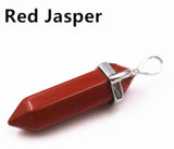 Double Point Crystal Gemstone Pendant Necklace