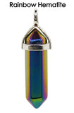 Double Point Crystal Gemstone Pendant Necklace