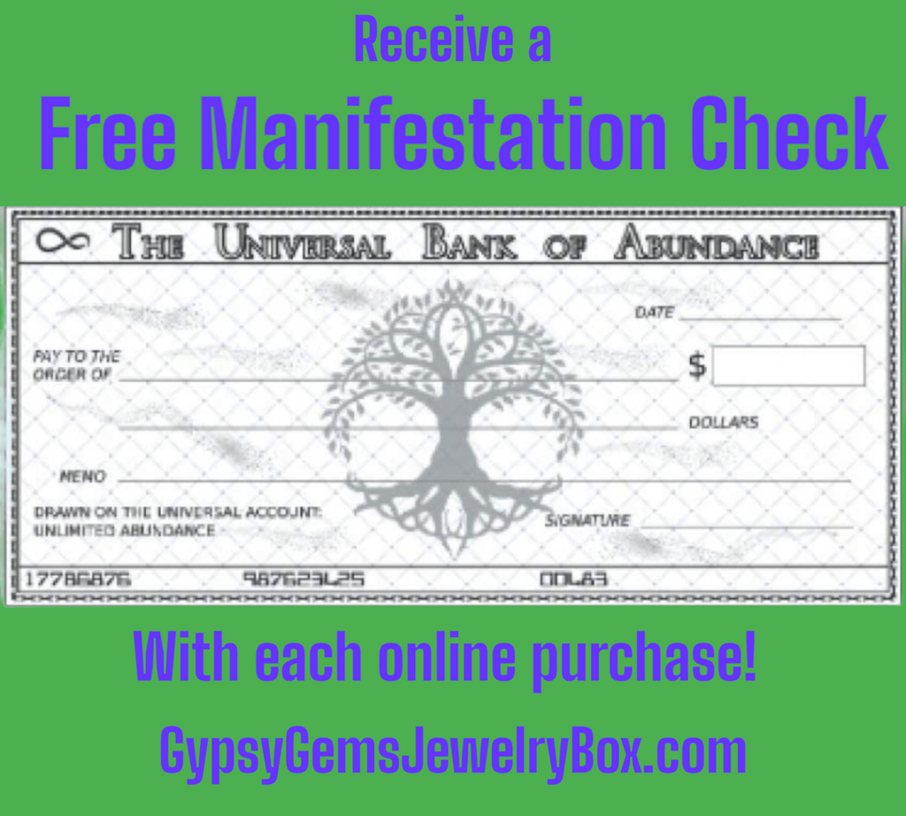 Receive a Free Abundance Check with each online Purchase!