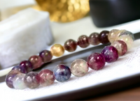 Unicorn Stone Pegmatite Round Smooth Stretch (8mm) Natural Gemstone Crystal Energy Bead Bracelet