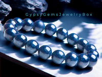 Sapphire Kashmir Blue Round Smooth Stretch (10mm) Natural Gemstone Crystal Energy Bead Bracelet