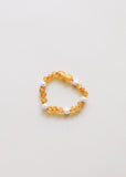 Raw Honey Baltic Amber + Pearl Halo || Anklet or Bracelet