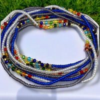 Waist Beads•Custom Size Round Smooth, Choice of Stretch/Tie/Adjustable Clasp(6mm) Natural Gemstone Crystal Energy Bead Waist Jewelry