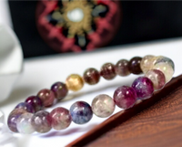 Unicorn Stone Pegmatite Round Smooth Stretch (8mm) Natural Gemstone Crystal Energy Bead Bracelet