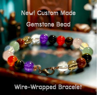 Quartz - Purple Phantom (Super 7) Custom Size Round Smooth Stretch  (8mm) Natural Gemstone Crystal Energy Bead Bracelet