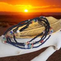 Waist Beads•Custom Size Round Smooth, Choice of Stretch/Tie/Adjustable Clasp(6mm) Natural Gemstone Crystal Energy Bead Waist Jewelry