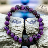 Tiger’s Eye - Purple Tiger’s Eye Custom Size Round Smooth Stretch (8mm) Natural Gemstone Crystal Energy Bead Bracelet