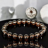 Smokey Quartz Custom Size Round Smooth Stretch (8mm) Natural Gemstone Crystal Energy Bead Bracelet