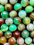 Chrysoprase Green Round Smooth Stretch (8mm) Natural Gemstone Crystal Energy Bead Bracelet