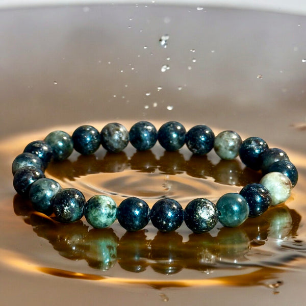 Phlogopite Mica Round Smooth Stretch (8mm) Natural Gemstone Crystal Energy Bead Bracelet