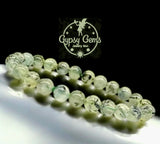 Prehnite Custom Size Round Smooth Stretch (8mm) Natural Gemstone Crystal Energy Bead Bracelet