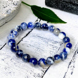 Sodalite New Blue Round Smooth Stretch (10mm Grande) Natural Gemstone Crystal Energy Bead Bracelet