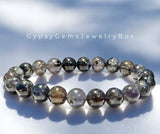 Iolite Blue Water Sapphire Cordierite Dichroite AAA+ Round Smooth Stretch (8mm) Natural Gemstone Crystal Energy Bead Bracelet