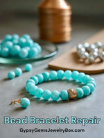 Bead Bracelet Repair - Re-String - Change - Gemstone Bead Replacement