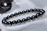 Shungite Genuine Round Smooth Stretch (8mm) Natural Gemstone Crystal Energy Bead Bracelet