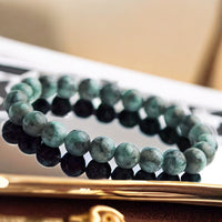 Emerald Columbian Custom Size Green Round Smooth Stretch (8mm) Natural Gemstone Crystal Energy Bead Bracelet