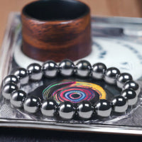 Terahertz Custom Size Round Stretch (8mm) Natural Gemstone Crystal Energy Bead Bracelet