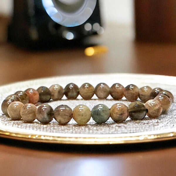 Fengbaowu Natural Black Moonstone Sunstone Bracelet Round Bead A Quality  Crystal Healing Stone Fashion Jewelry Gift Women Men - AliExpress