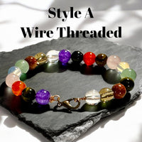 Add-On Option •Wire Threaded Bead Bangle Bracelet or •Flexible Strong Stainless Steel Jewelry Wire - Available in Silver, Copper, Rose Gold or Gold. Simply add it to your cart along with your bracelet purchase.