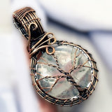 Phantom Quartz • Tree of Life • Copper Wire Wrapped Weave Pendant Necklace