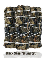 Black Sage Mugwort Smudge Stick Bundle