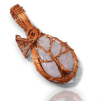 Moonstone Rainbow • Tree of Life • Copper Wire Wrapped Weave Pendant Necklace