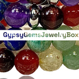 7 CHAKRA Custom Size Stainless Spacers Steel Round Smooth Stretch (8mm) Natural Gemstone Crystal Energy Bead Bracelet