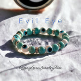 Evil Eye Turquoise Gemstone Crystal Bead Energy Bracelet